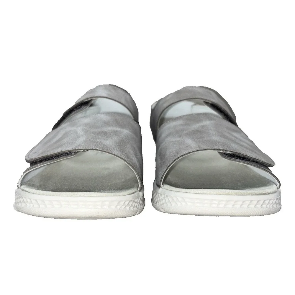 Propet Travelactiv Scottsdale Sandal‎ Women's 11 Wide Grey Hook Loop Adjustable